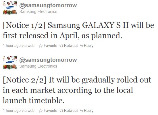 samsung-galaxy-s2-release-twitter Samsung:s twittrande för Galaxy S2