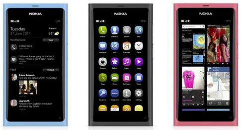 nokia-n9-skarmar Olika vyer i Nokia N9