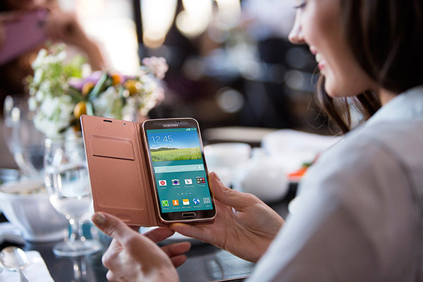 Samsung Galaxy S5 i användning